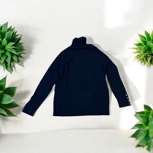 Tommy Hilfiger Womens Turtleneck Size L New w/Tags Navy Blue Long Sleeves